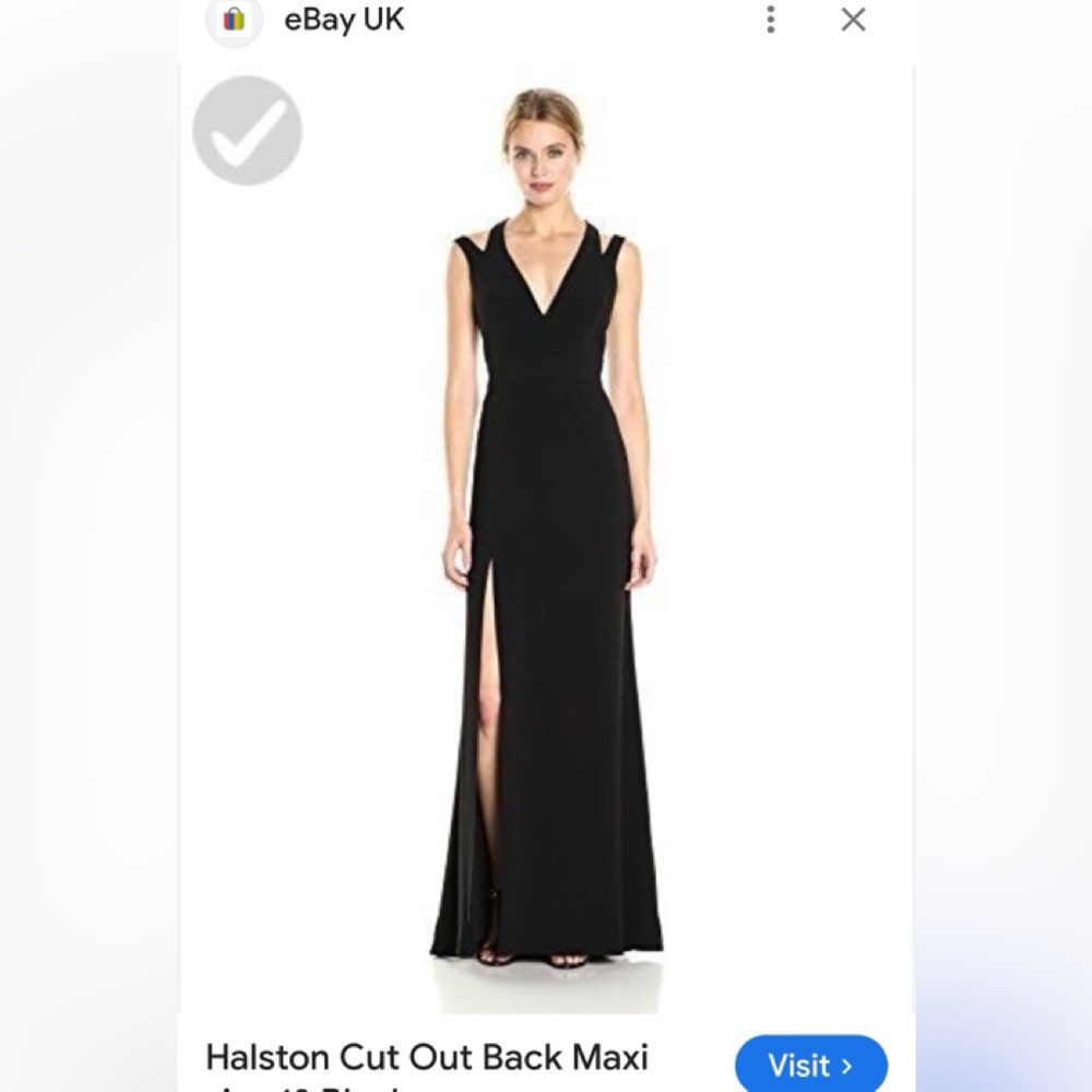 Halston Heritage Black Maxi Dress